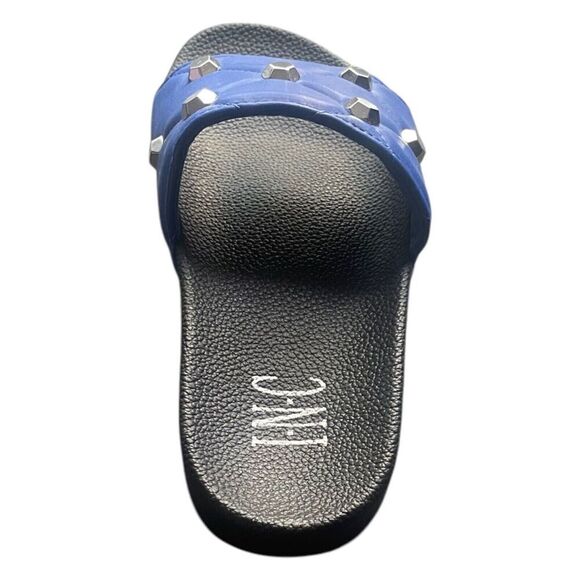 INC international Concepts Women's Peymin Pool Slides Cobalt Blue Slip On Sz 5 - Picture 4 of 8